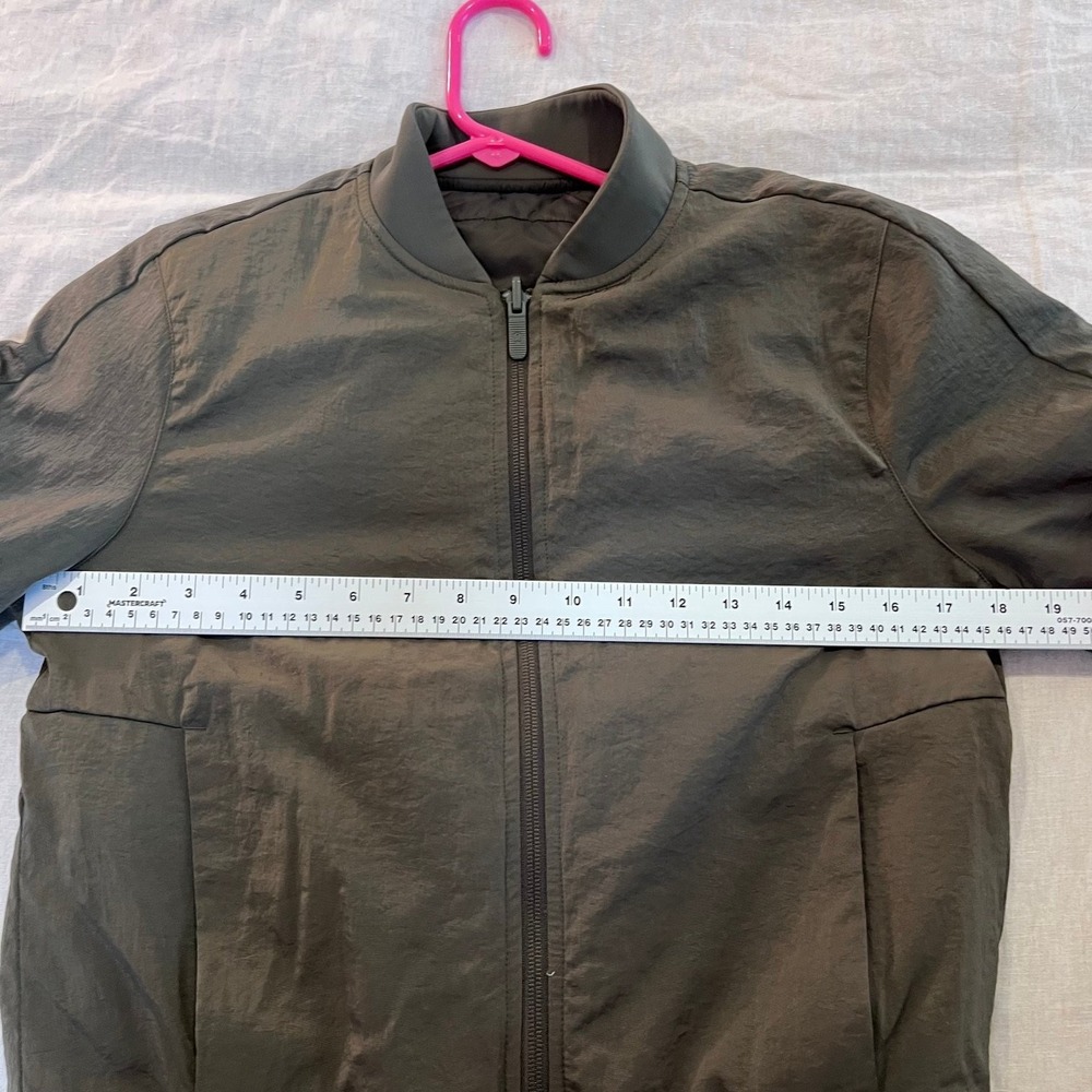 Lululemon Women's Reversible Bomber Jacket Dark Green Full Zip Activewear Size 6 - Picture 11 of 14